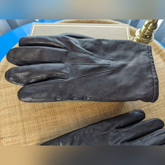 Cashmere Lined Leather Gloves Brown XL - Picture 4 of 8